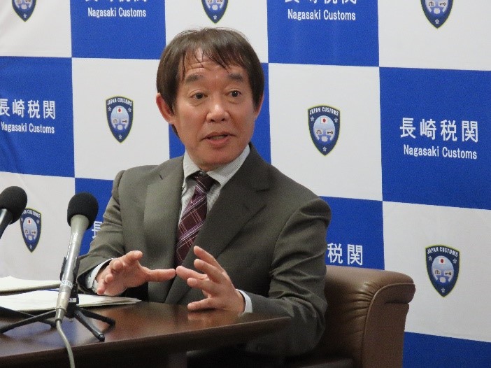 長崎税関長に就任した正海信幸新税関長